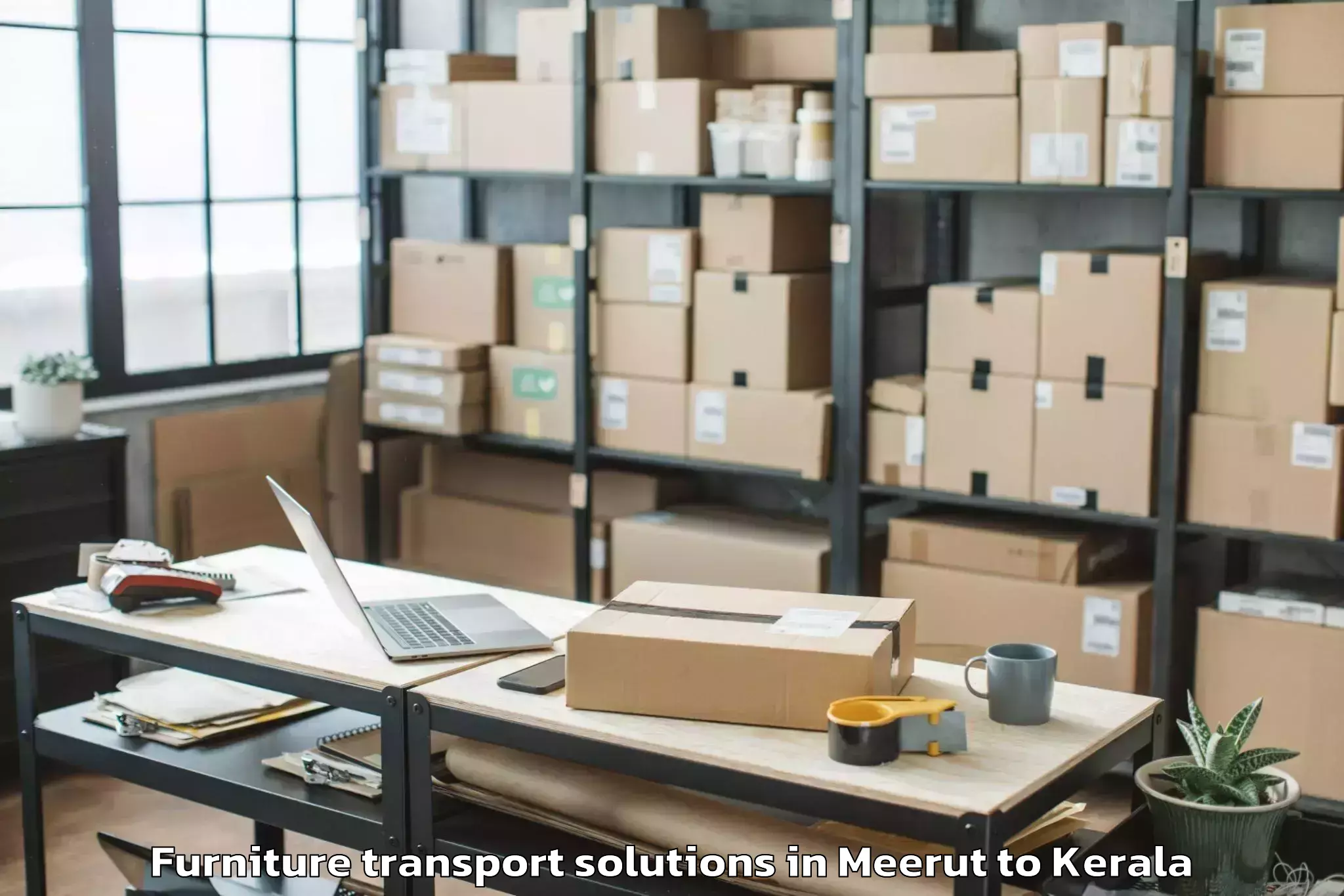 Book Meerut to Mall Of Joy Thrissur Furniture Transport Solutions